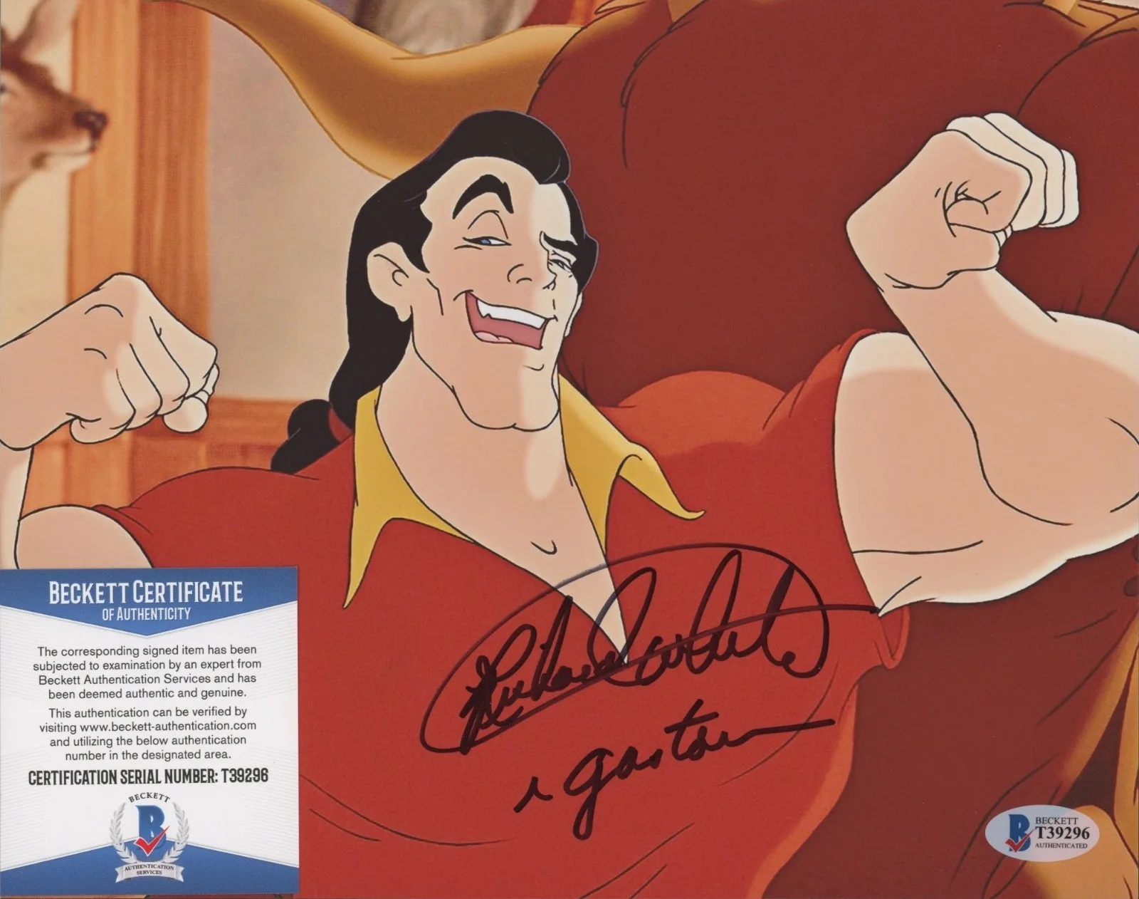 Richard White — Richard White Signed 8x10 Photo Inscribed "Gaston" (Beckett), изображение 2