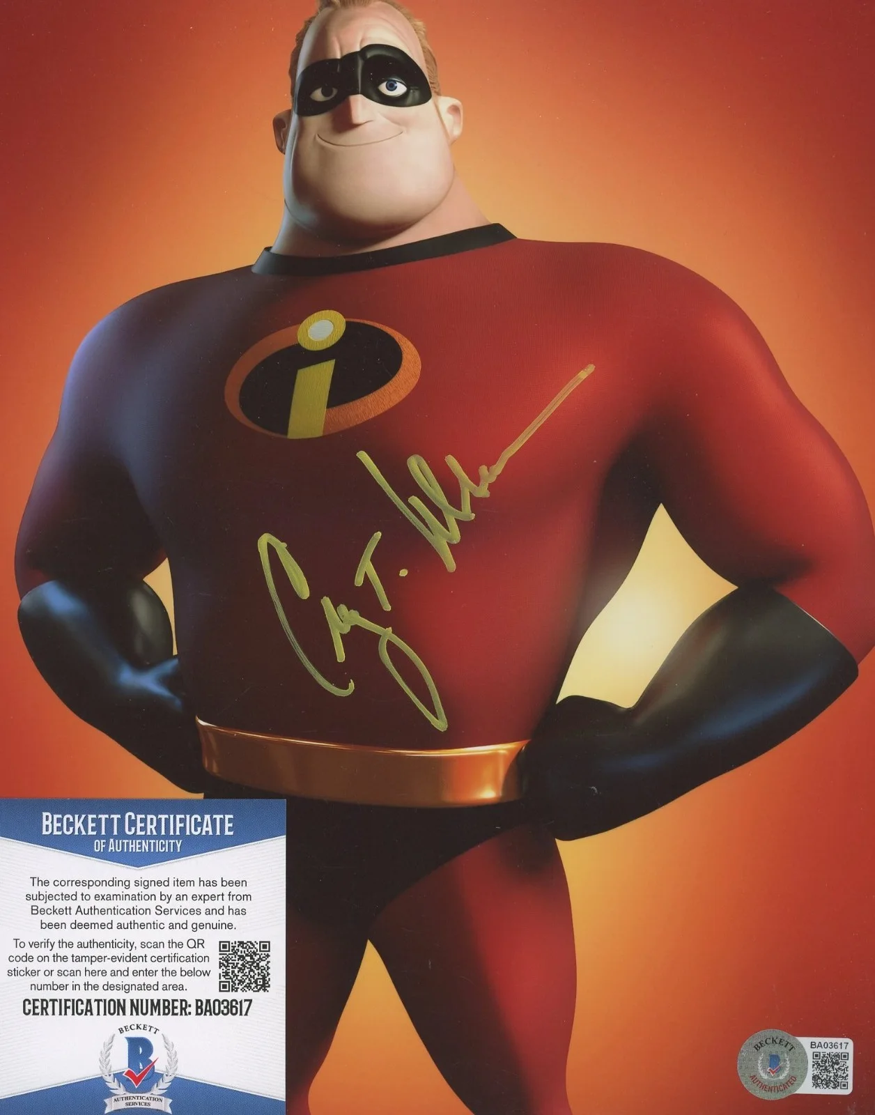 Craig T. Nelson — Craig T. Nelson Signed "The Incredibles" 8x10 Photo (Beckett), изображение 2