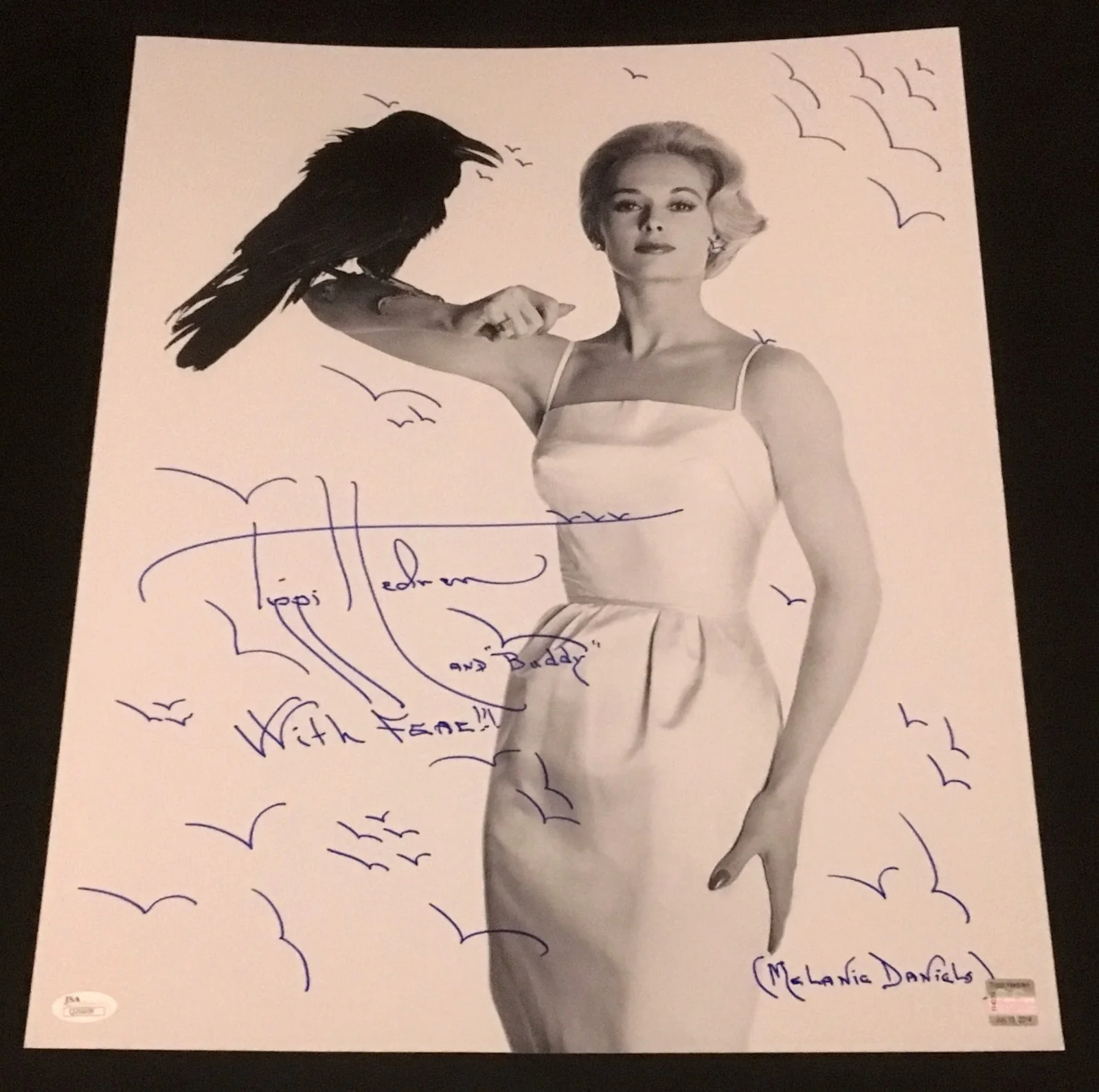 Tippi Hedren — TIPPI HEDREN SIGNED & INSCRIBED THE BIRDS 16x20 PHOTO JSA COA ALFRED HITCHCOCK, изображение 2