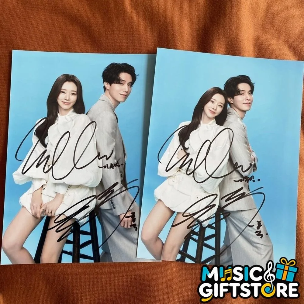 The Divorce Insurance Lee Dong Wook Lee Joo Bin Autographed Signed Photo B #MUGS, изображение 2