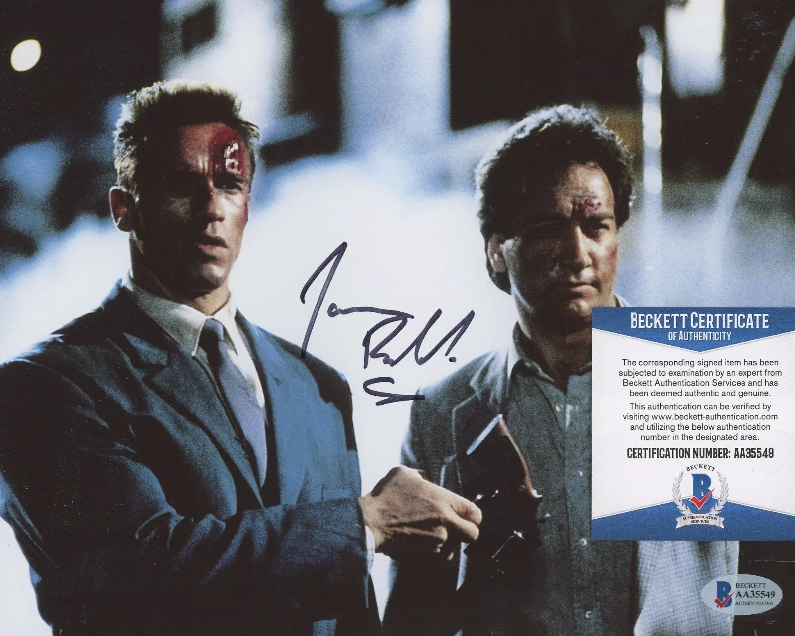 Jim Belushi Signed "Red Heat" 8x10 Photo (Beckett), изображение 2