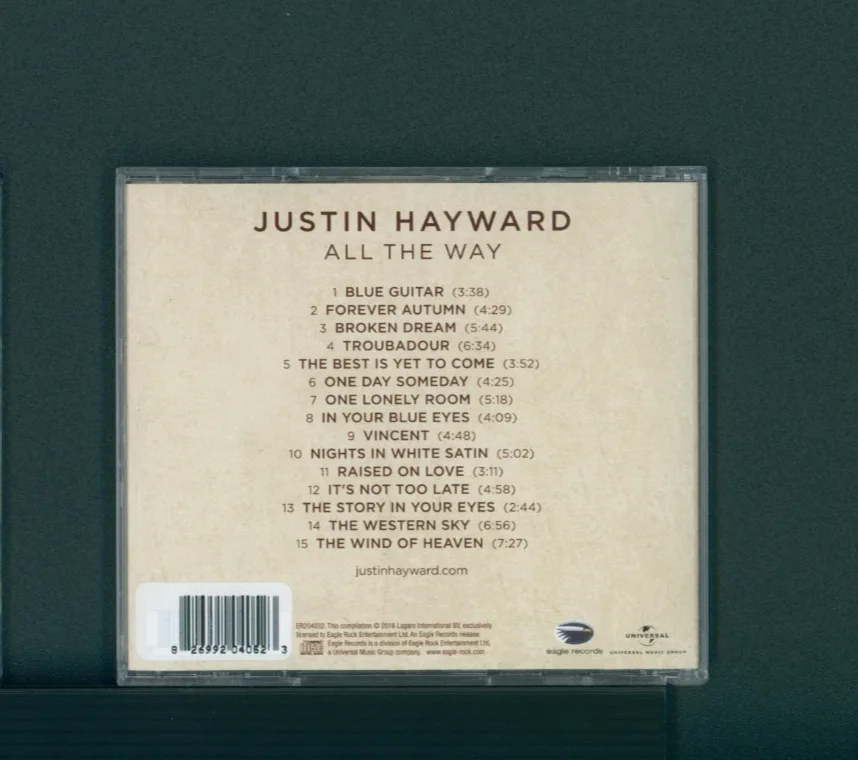 JUSTIN HAYWARD AUTOGRAPHED ALL THE WAY CD SIGNED w/ COA THE MOODY BLUES, image 2