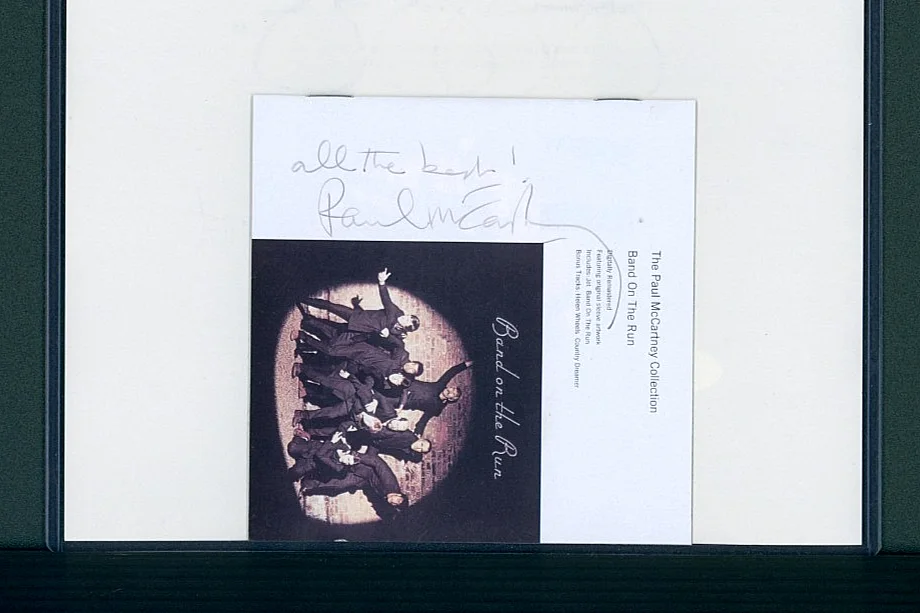 PAUL McCARTNEY AUTOGRAPHED BAND ON THE RUN CD BOOKLET SIGNED w/JSA COA LOA WINGS, image 3