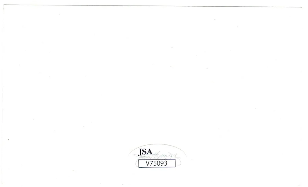 William Billy Benedict Actor Autographed Signed Index Card JSA 6971, image 2
