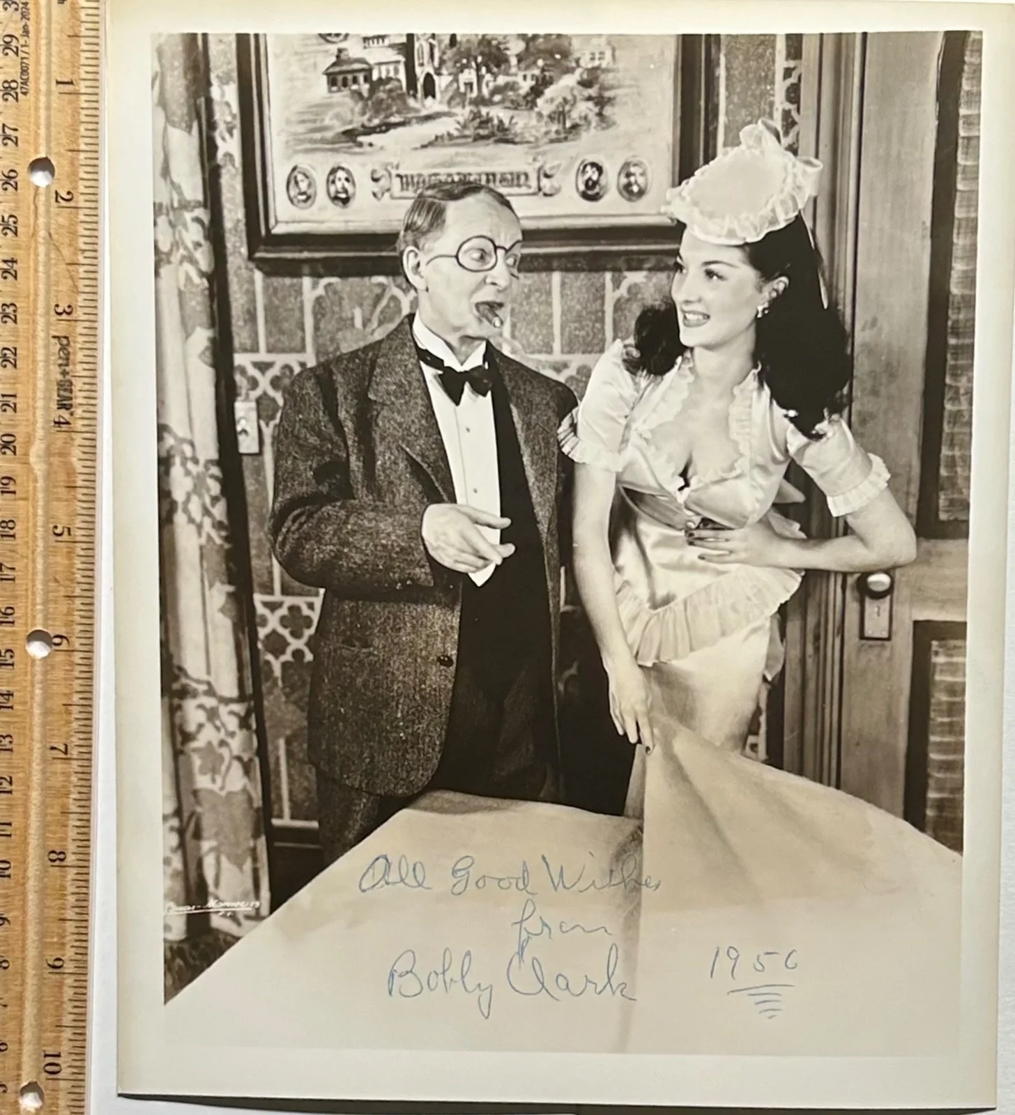 BOBBY CLARK—SIGNED PHOTO—Film+Stage Comic Star•Gershwin+Harry Ruby+COLE PORTER, image 2