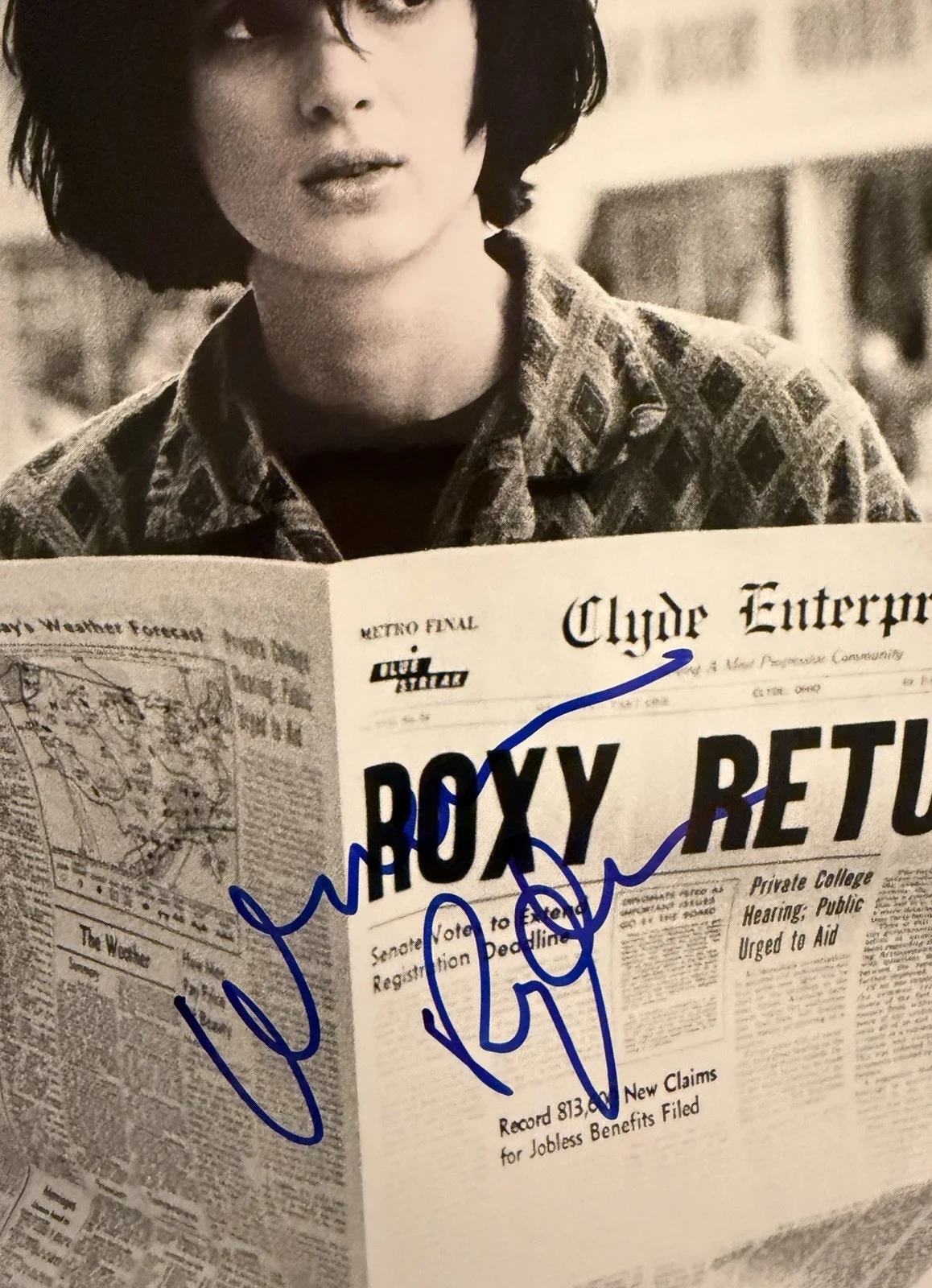 Winona Ryder — 1994 Winona Ryder Signed Roxy Carmichael 8x10 + Arquette Photo Orig Owner COA, изображение 4