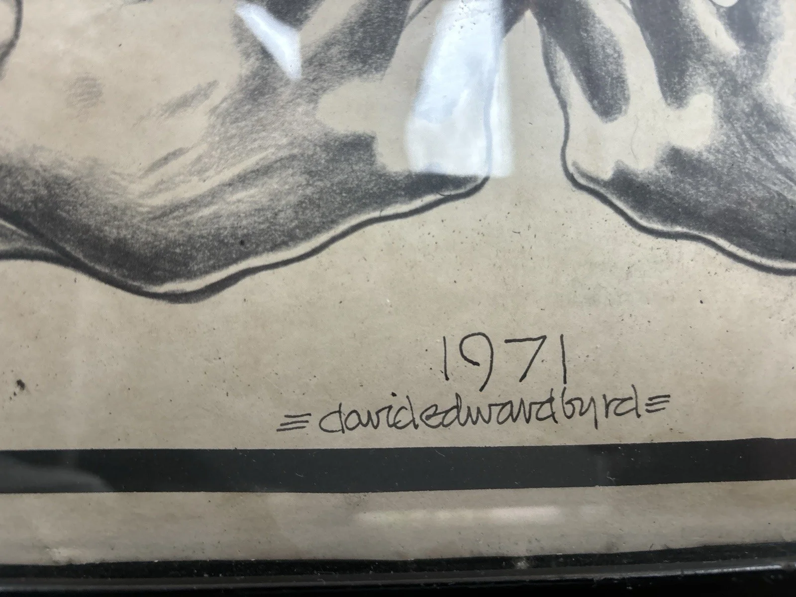 David Edward Byrd Heads Signed Poster Hand Colored, image 3