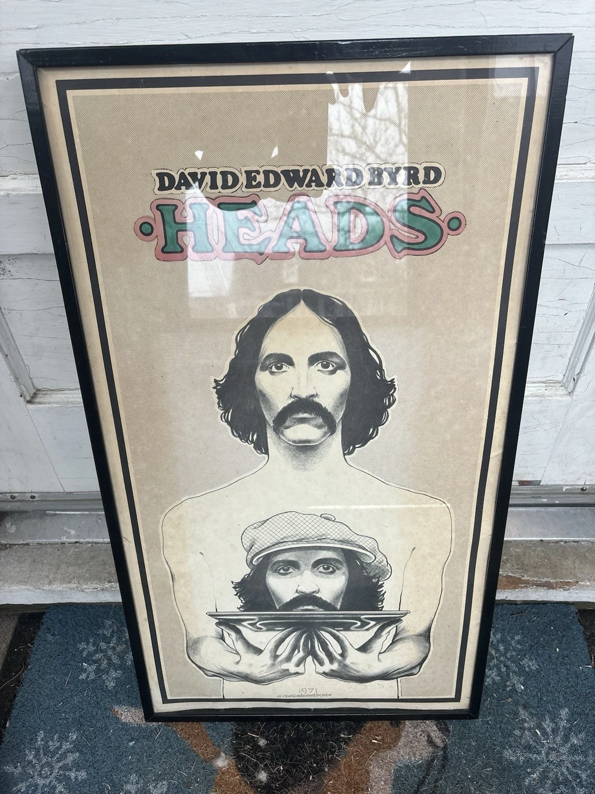 David Edward Byrd Heads Signed Poster Hand Colored, image 4