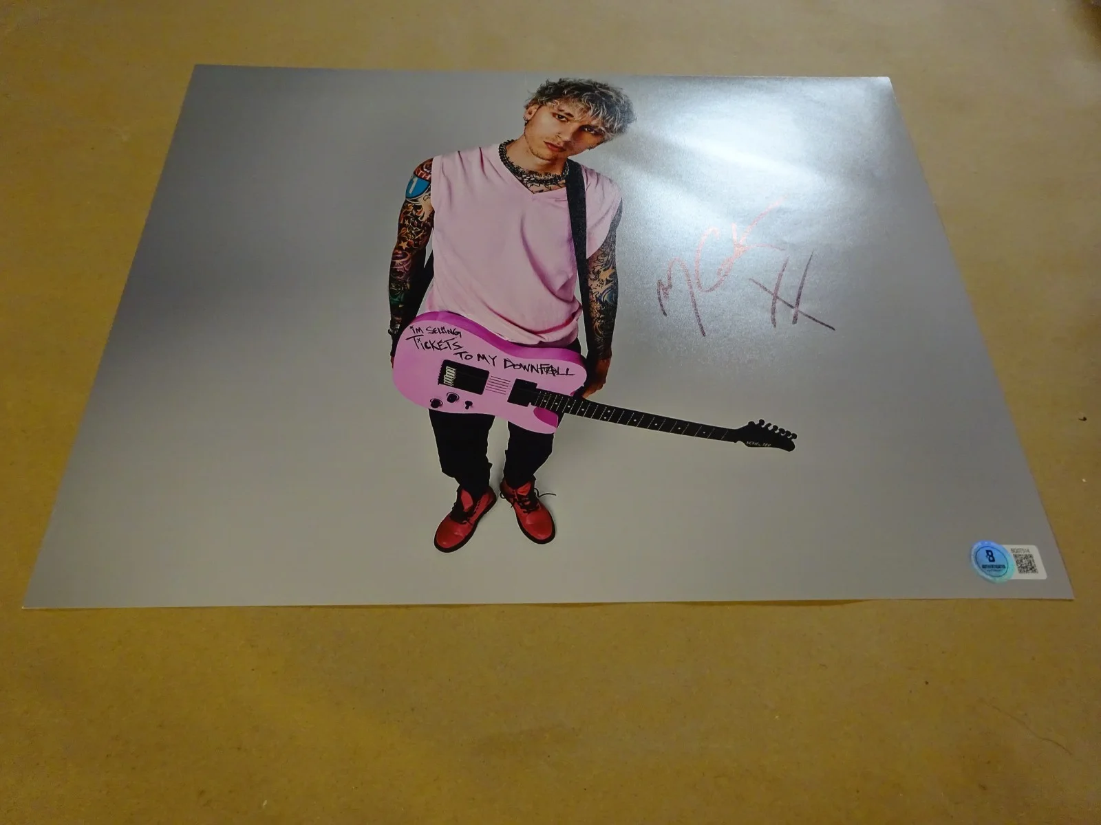 Autographed Machine Gun Kelly MGK Signed 11"x14" Photo Beckett BAS COA, image 2