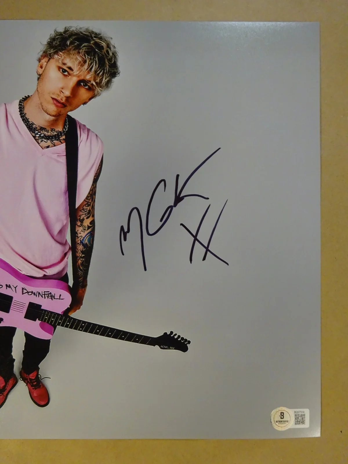 Autographed Machine Gun Kelly MGK Signed 11"x14" Photo Beckett BAS COA, image 3