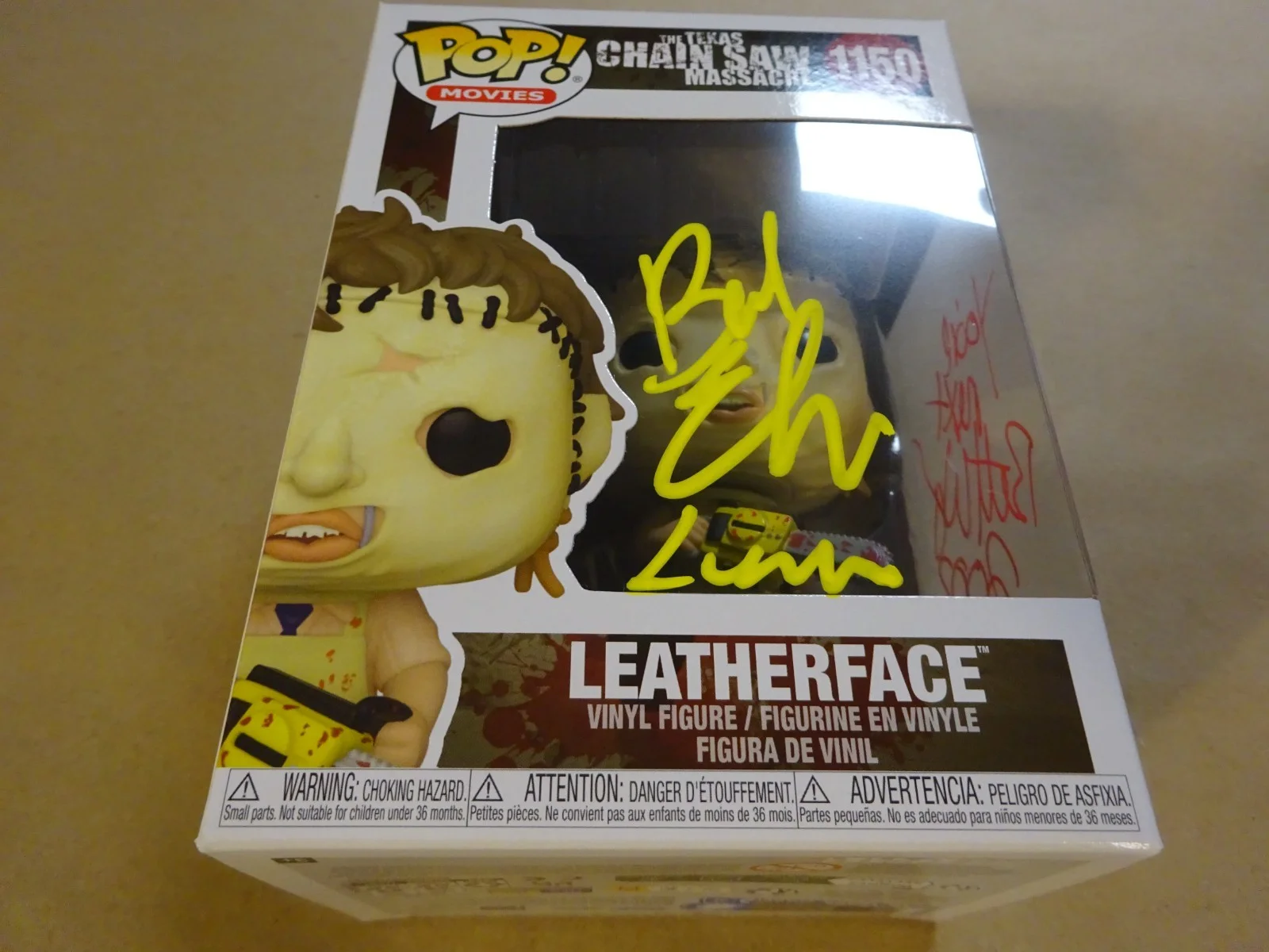 Bob Elmore, Brett Wagner — Signed Bob Elmore & Brett Wagner Autographed Leatherface Funko Pop OCCM COA, изображение 2