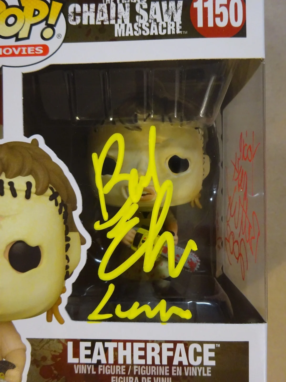 Bob Elmore, Brett Wagner — Signed Bob Elmore & Brett Wagner Autographed Leatherface Funko Pop OCCM COA, изображение 3