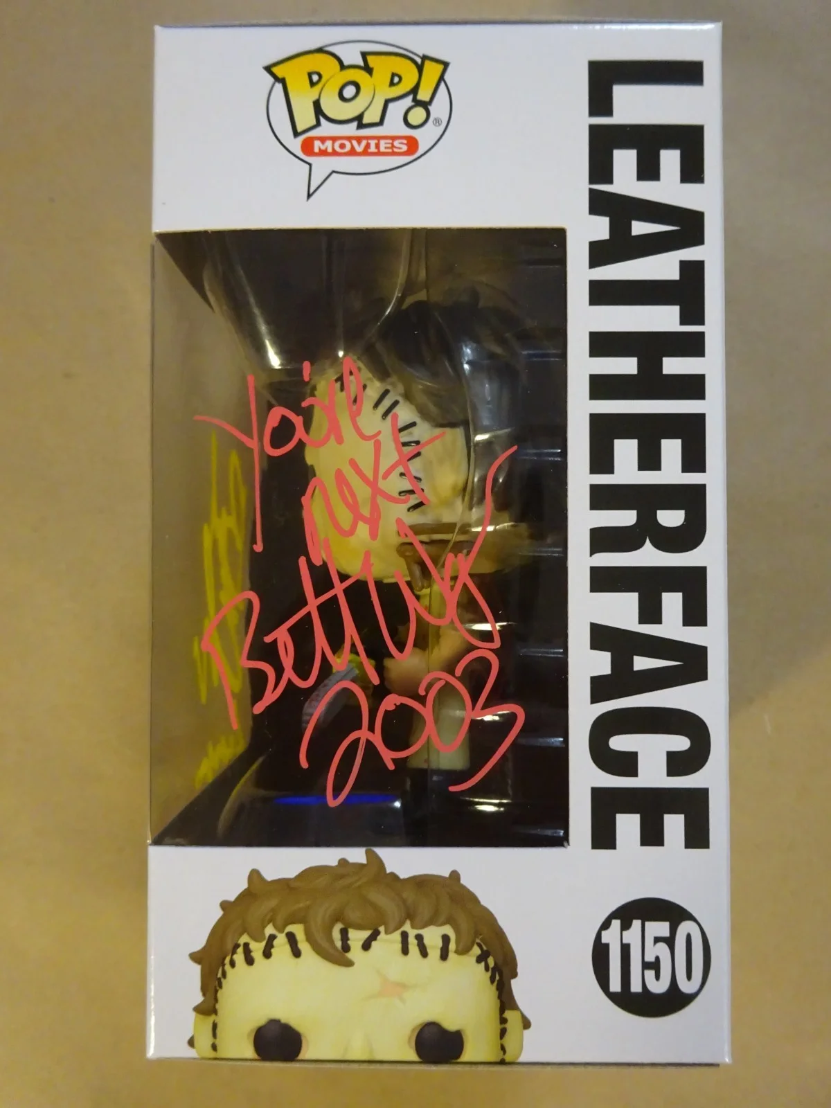 Bob Elmore, Brett Wagner — Signed Bob Elmore & Brett Wagner Autographed Leatherface Funko Pop OCCM COA, изображение 4