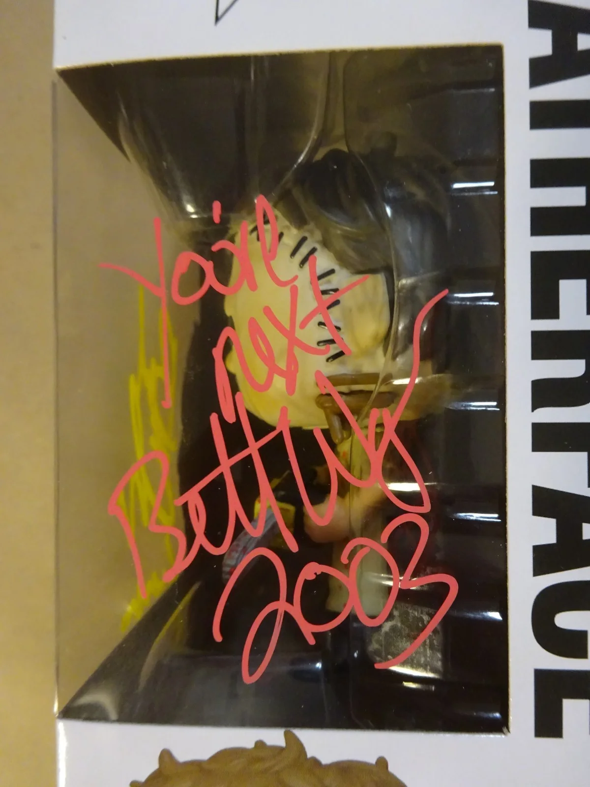 Bob Elmore, Brett Wagner — Signed Bob Elmore & Brett Wagner Autographed Leatherface Funko Pop OCCM COA, изображение 5