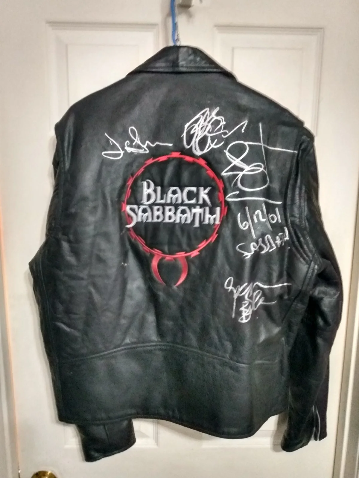 Black Sabbath Autographed Lucky Leather Inc. Jacket & Signed CD Booklet, image 5