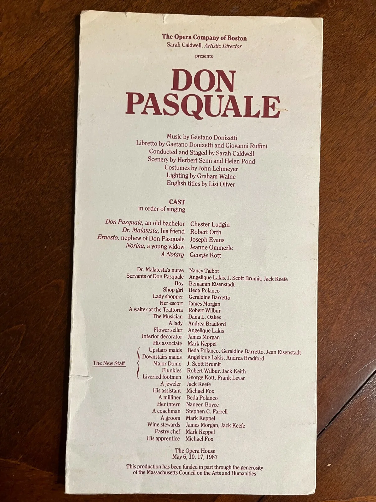 Don Pasquale 1987 Opera Company of Boston, image 2