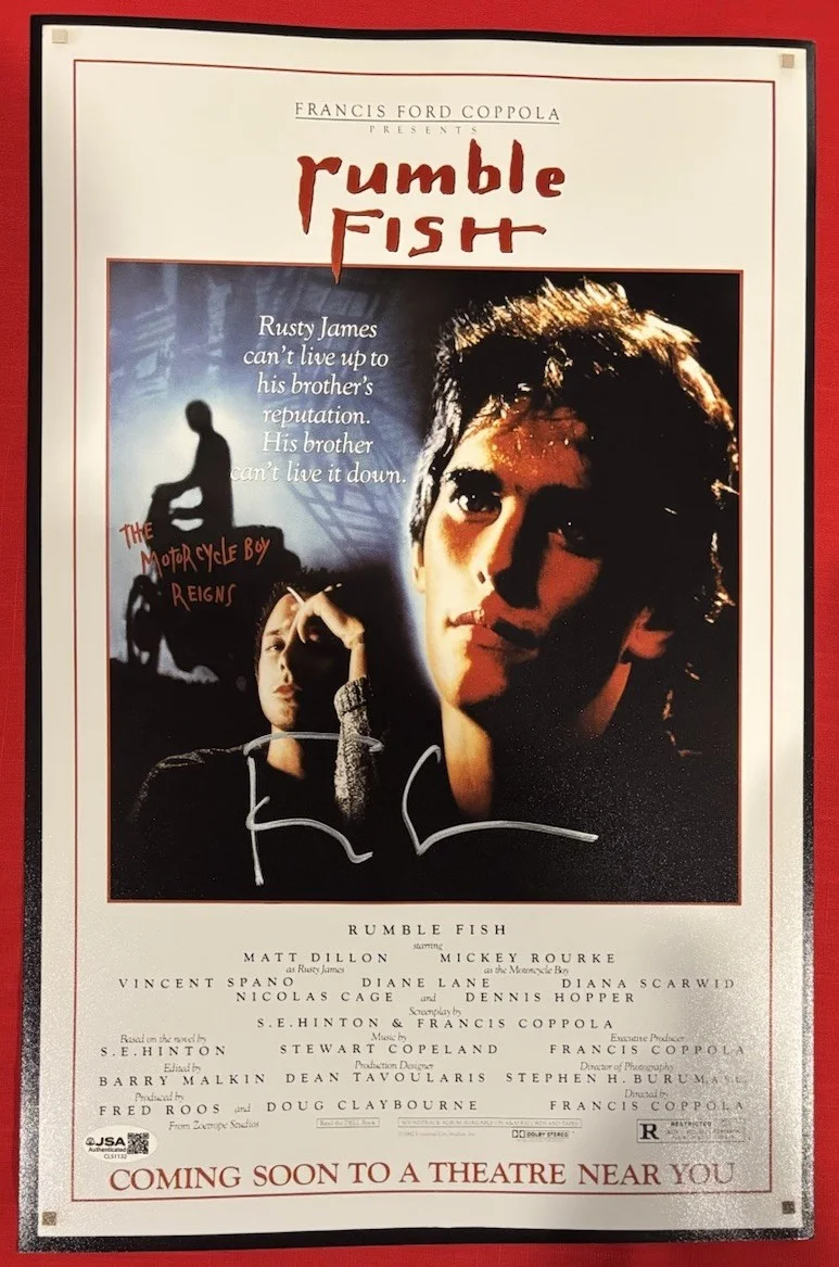Francis Ford Coppola — Francis Ford Coppola RUMBLE FISH 11X17 Photo Signed Autographed JSA