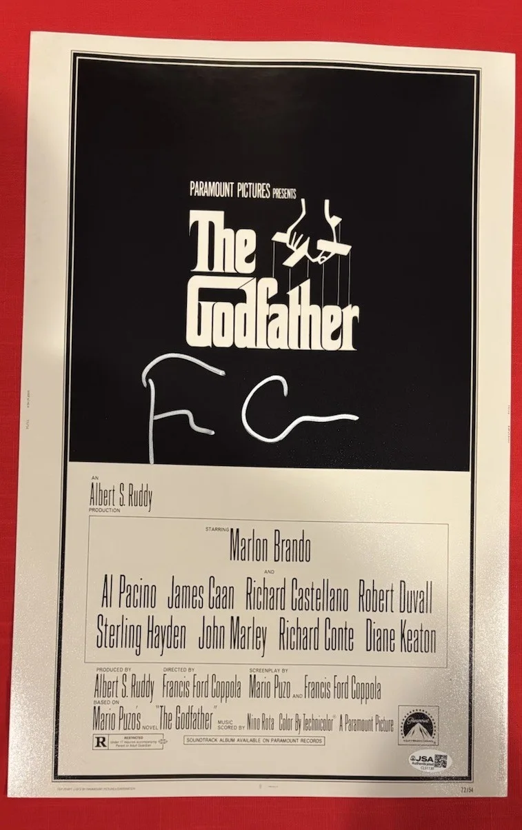Francis Ford Coppola — Francis Ford Coppola THE GODFATHER 11X17 Photo Signed Autographed JSA