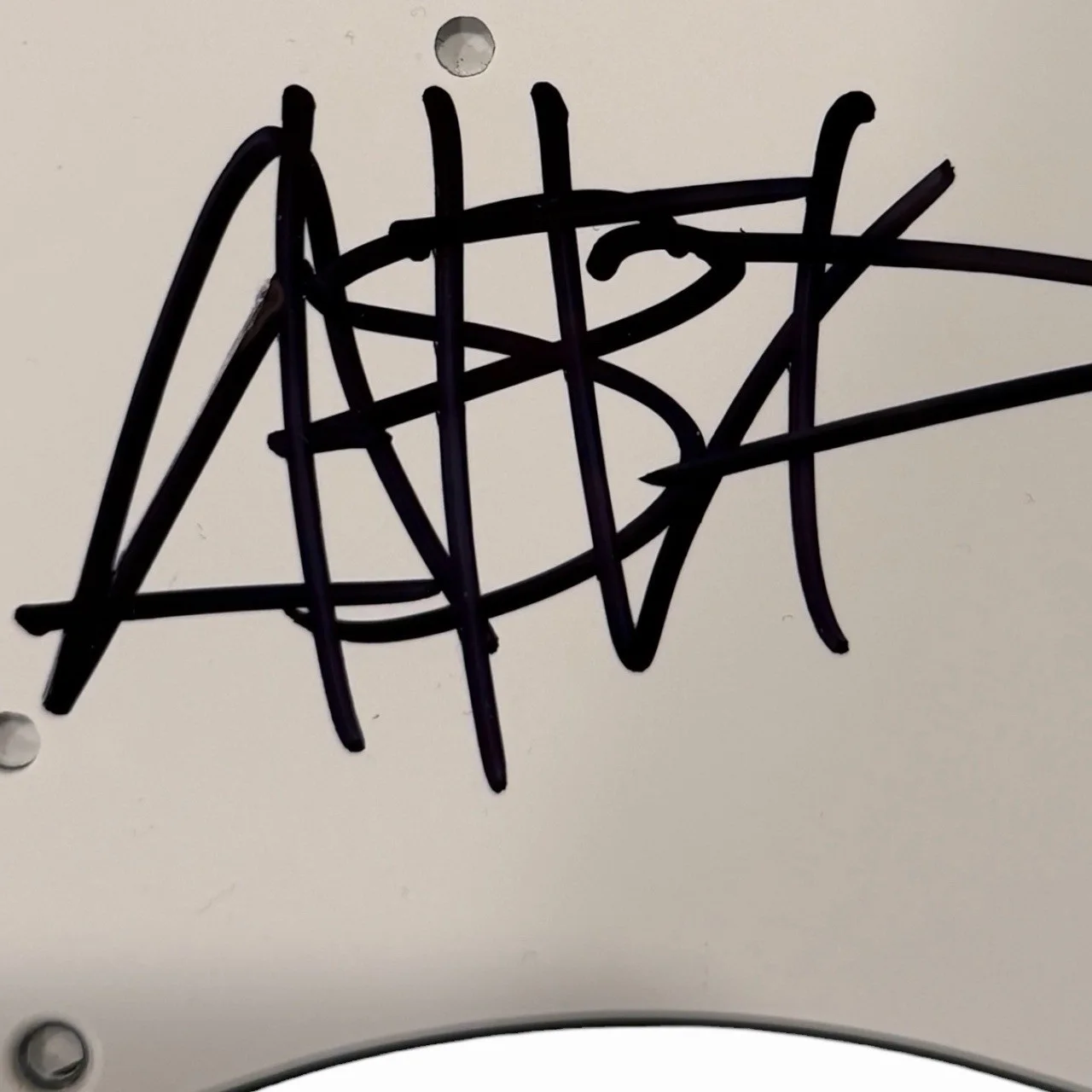 RAKIM MAYERS ASAP ROCKY SIGNED PICKGUARD AUTOGRAPH BECKETT COA- BV18473, изображение 3