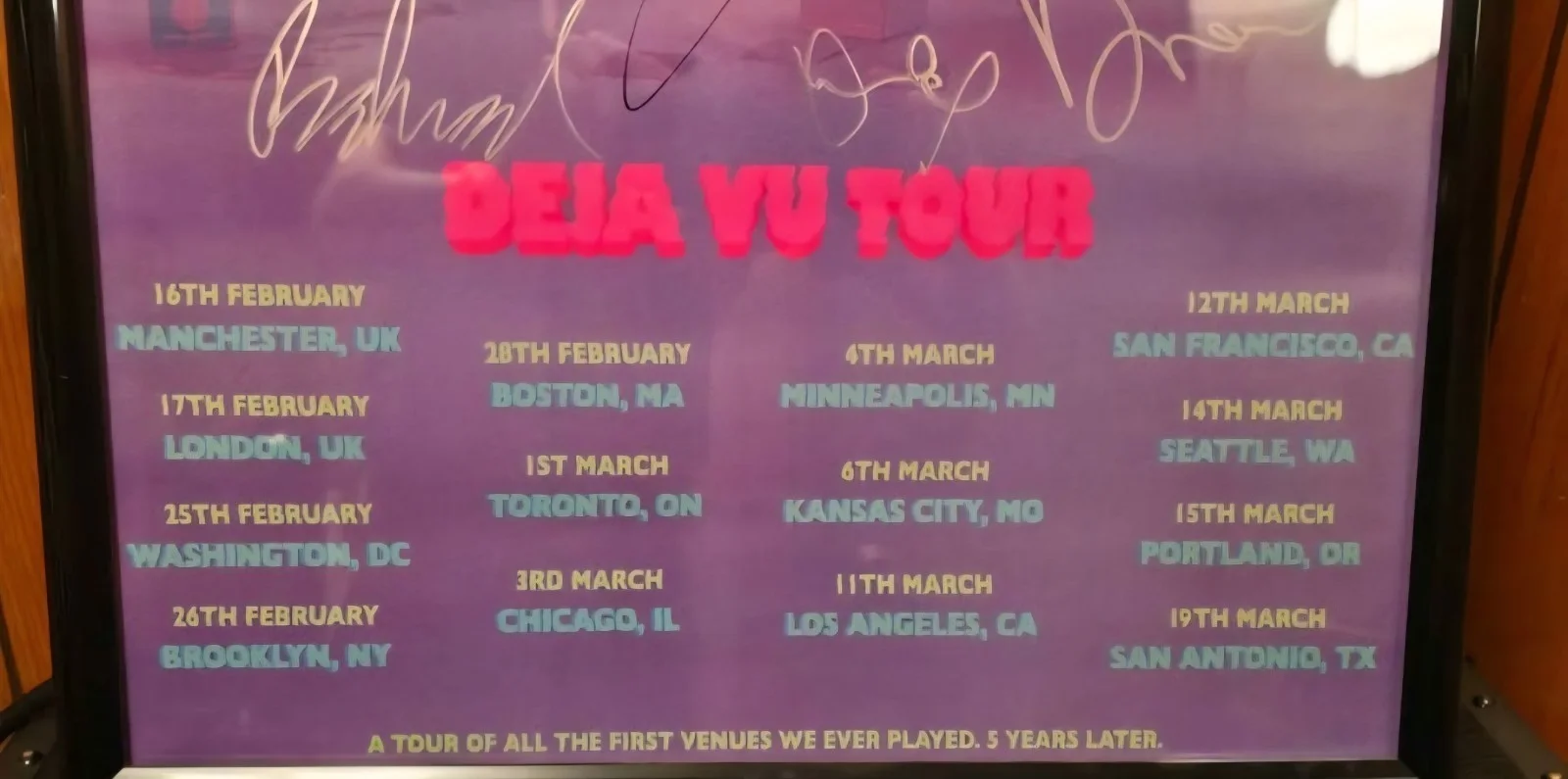 RARE Glass Animals Deja Vu Tour Poster SIGNED, изображение 4