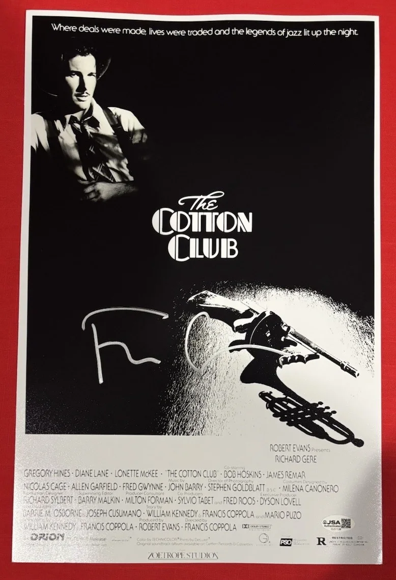 Francis Ford Coppola — Francis Ford Coppola THE COTTON CLUB 11X17 Photo Signed Autographed JSA