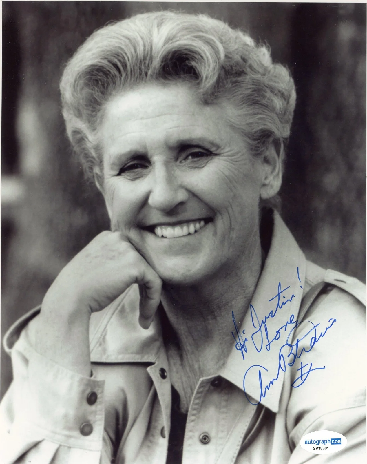 Ann B. Davis — Ann B. Davis "The Brady Bunch" AUTOGRAPH Signed 8x10 Photo 'To Justin' ACOA, image 2