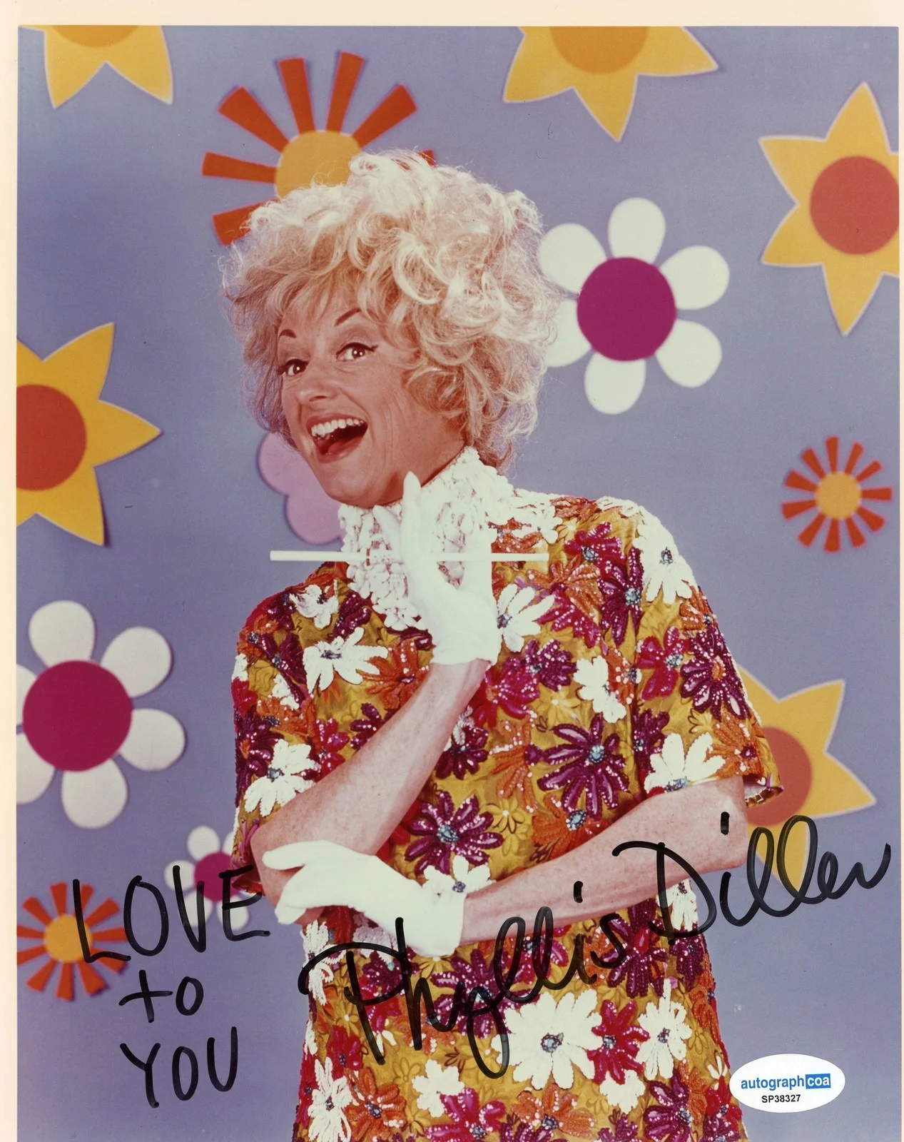Phyllis Diller — Phyllis Diller "Laughs" Comedy AUTOGRAPH Signed Autographed 8x10 Photo ACOA, image 2