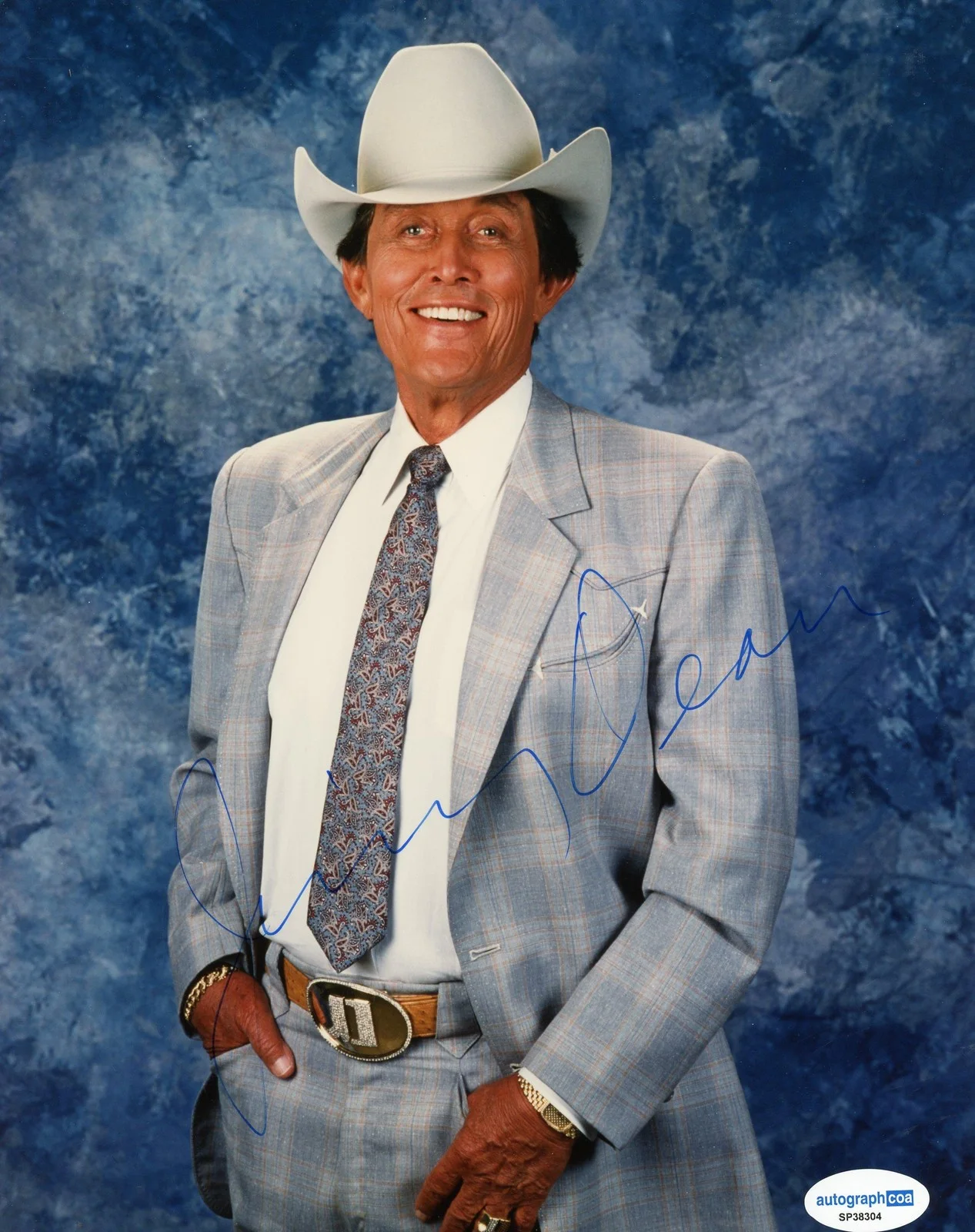 Jimmy Dean — Jimmy Dean "Big Bad John" Country Singer AUTOGRAPH Signed 8x10 Photo B ACOA, изображение 2