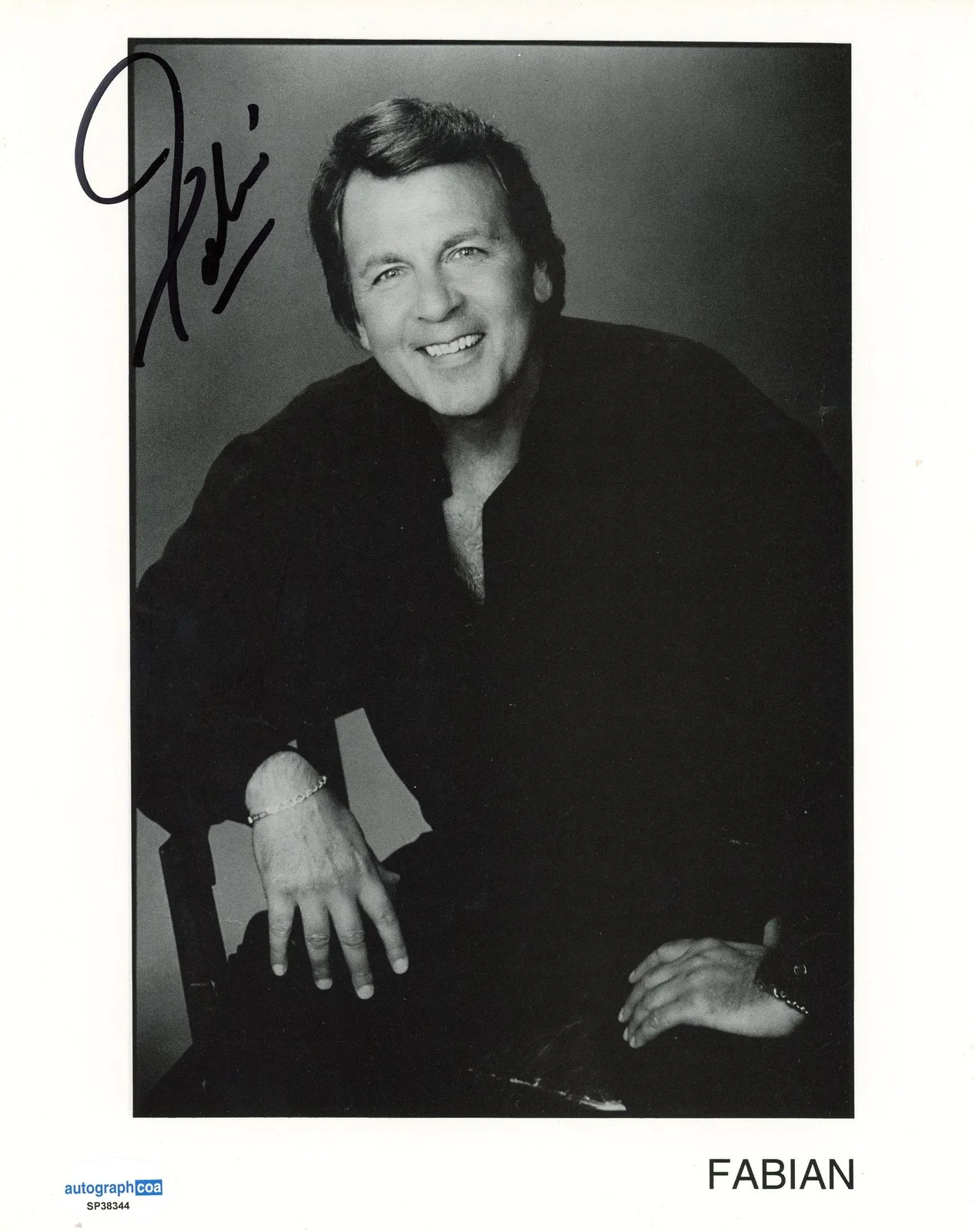 Fabian — Fabian "Tiger" Teen Idol Singer AUTOGRAPH Signed Autographed 8x10 Photo ACOA, изображение 2