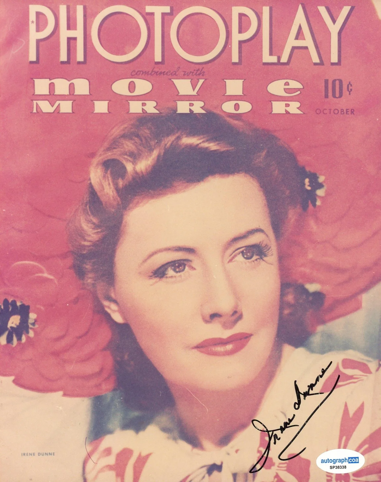 Irene Dunne — Irene Dunne "Cimarron" AUTOGRAPH Signed Autographed 8x10 Photo ACOA, image 2
