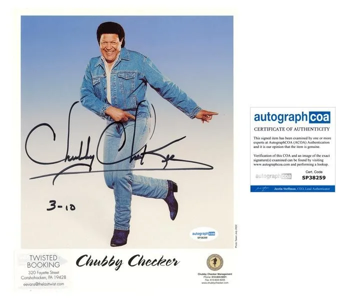 Chubby Checker — Chubby Checker "The Twist" Singer AUTOGRAPH Signed Autographed 8x10 Photo B ACOA