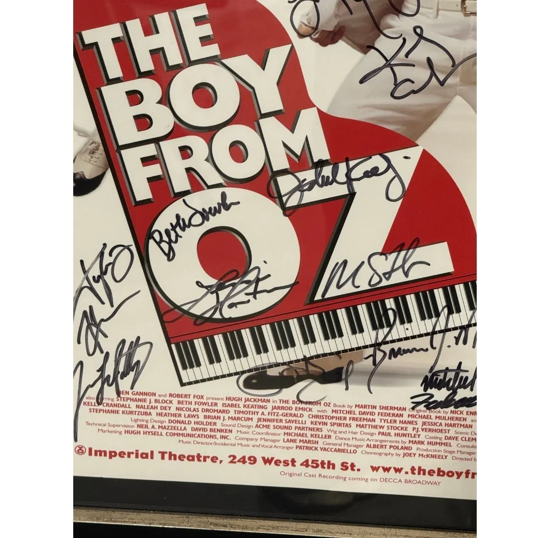 Hugh Jackman Signed The Boy From Oz Broadway Cast Poster Framed + LOA, image 2