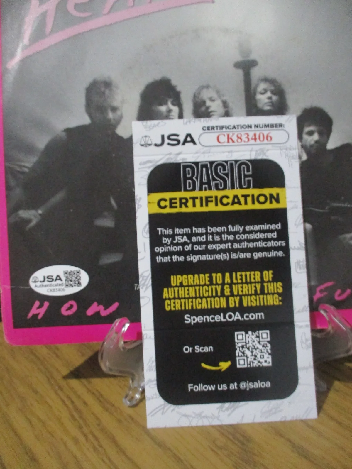 HEART JSA CERTIFIED AUTHENTIC AUTOGRAPHED/SIGNED VINYL 45 ANN & NANCY WILSON, image 5
