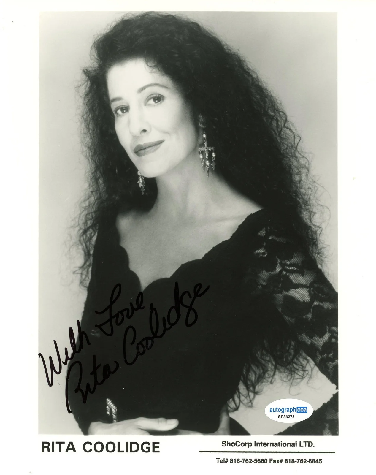 Rita Coolidge — Rita Coolidge "We're All Alone" Singer AUTOGRAPH Signed 8x10 Photo ACOA, изображение 2