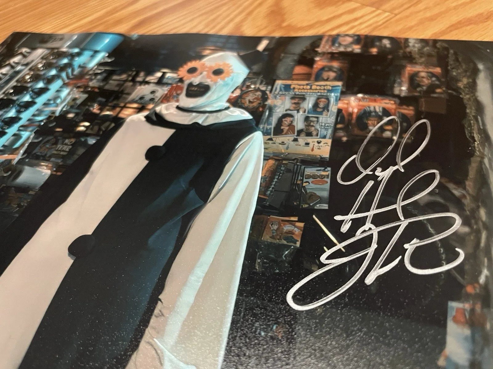Hand Signed David Howard Thornton Autographed Art The Clown Terrifier 8x10 Photo, image 2