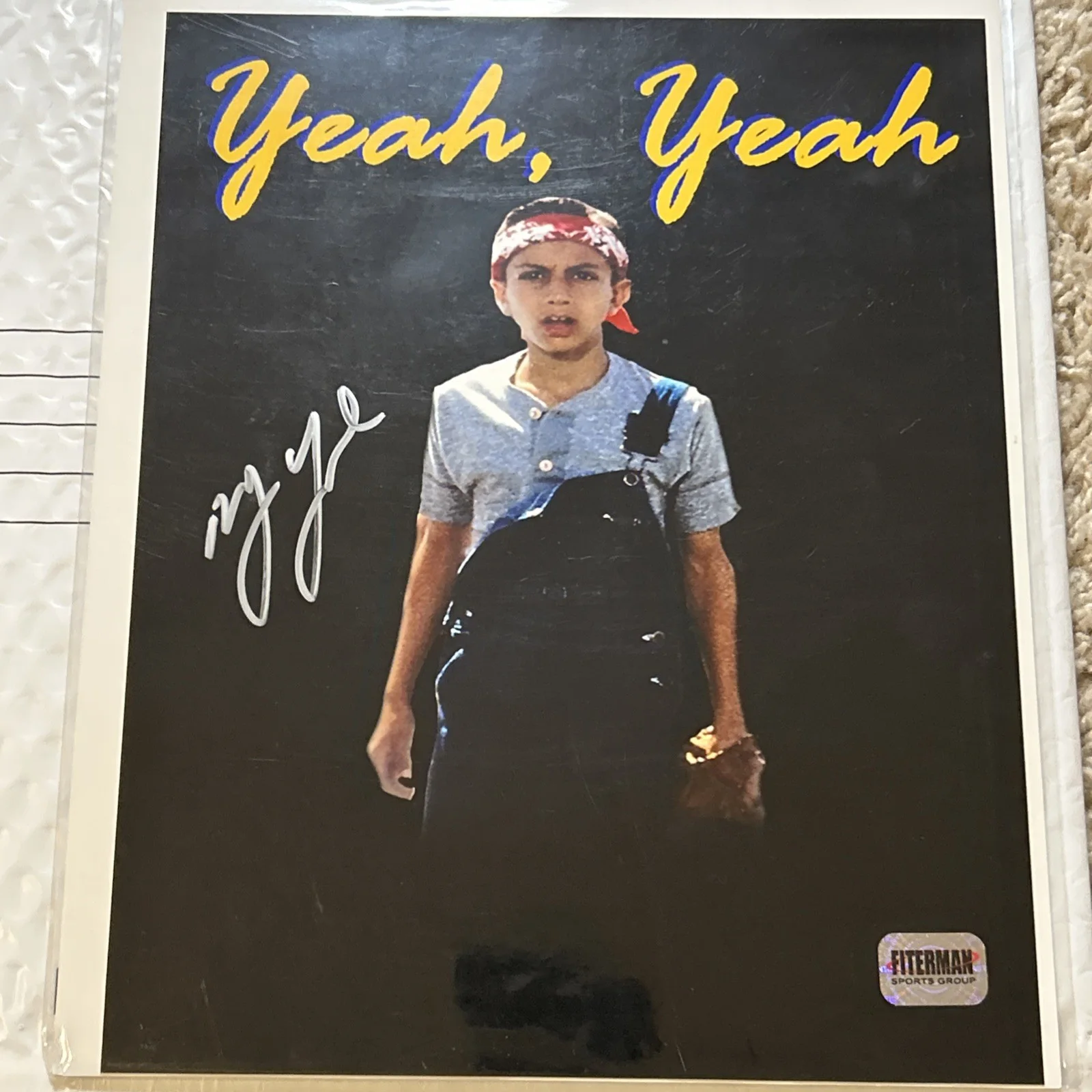 Marty York The Sandlot Yeah Yeah Autographed 8x10 COA Pristine Auctions, image 2