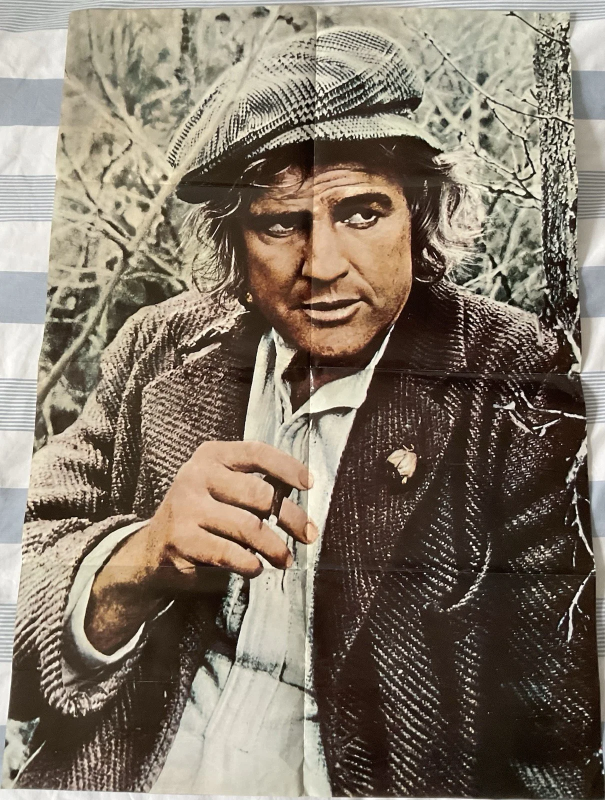 Fold Out Poster Magazine Marlon Brando German Magazine 1974, image 2