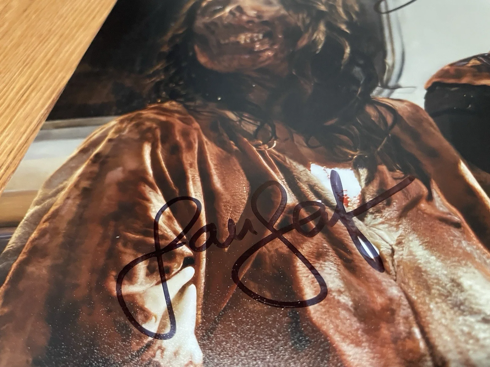 Signed David Howard Thornton & Samantha Scaffidi Terrifier Art The Clown Photo, изображение 3