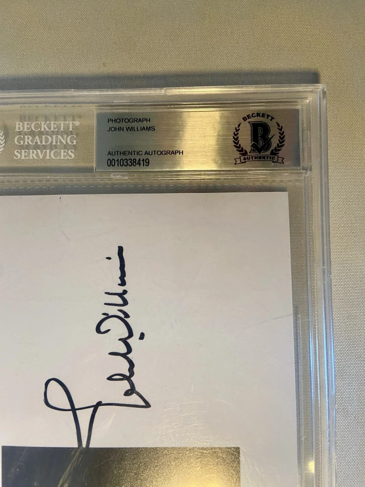 John Williams — John Williams Signed Card - BAS COA - Composer Star Wars, Jaws, ET, Harry Potter, image 2