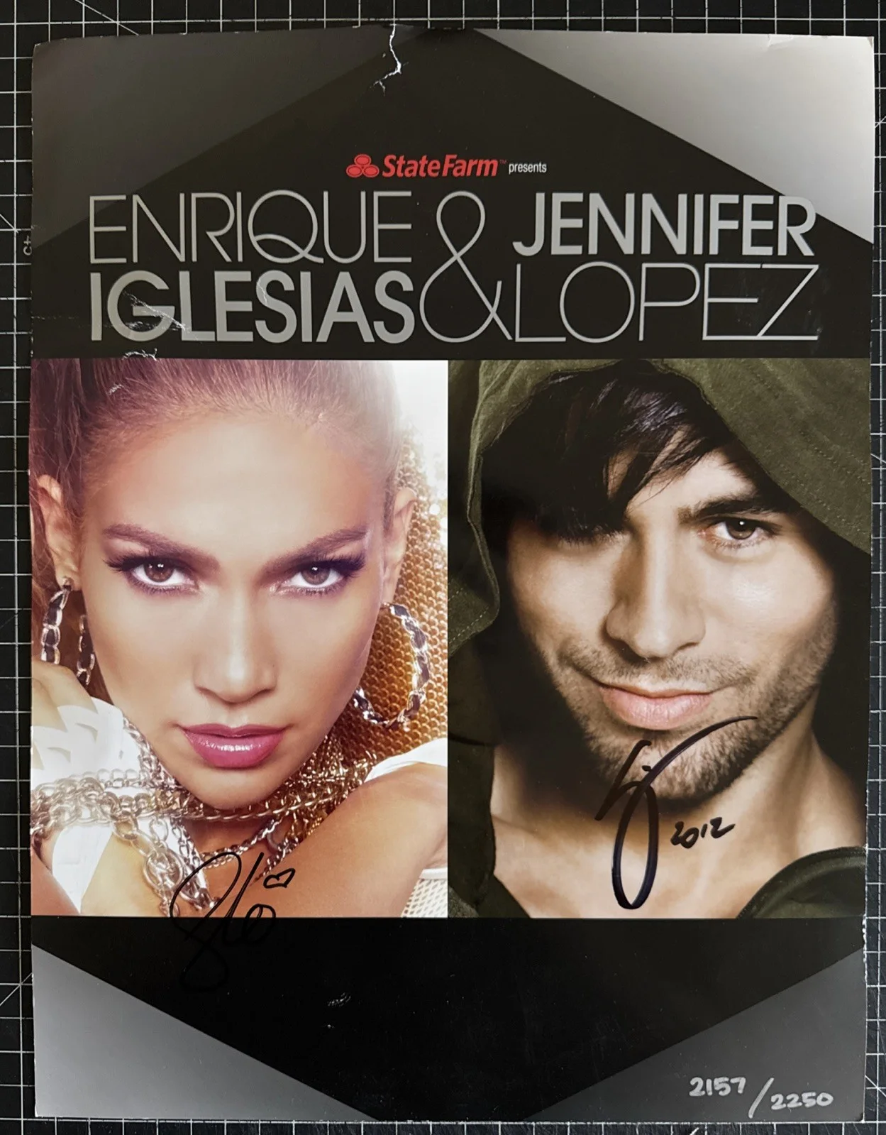 Two (2) Enrique Iglesias & Jennifer Lopez Tour Poster 2012 (SIGNED x2, Limited), image 2