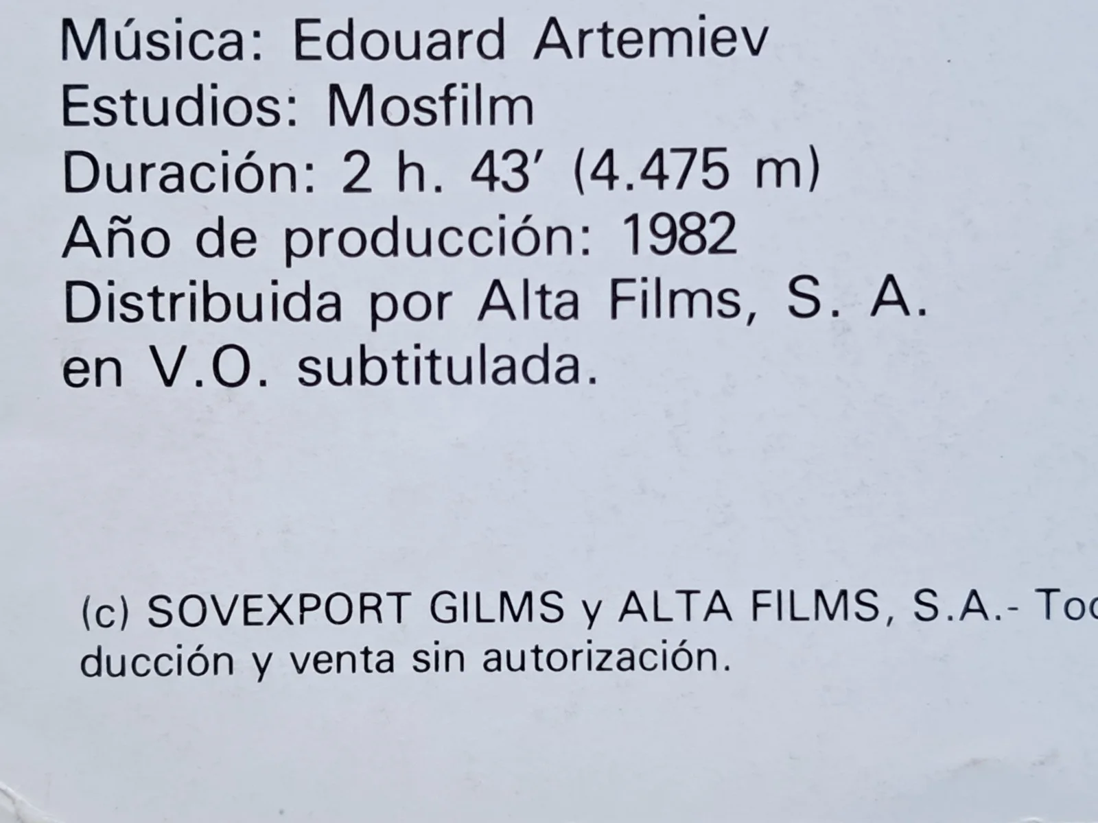 Stalker ORIGINAL Spanish PROGRAM Andrei Tarkovsky Russian sci-fi Lemeshev art, image 4
