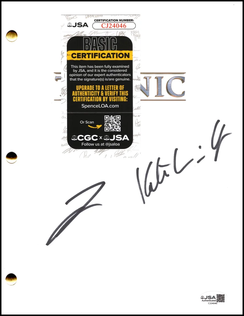 Leonardo Dicaprio, Kate Winslet — Leonardo Dicaprio & Kate Winslet Signed Autograph Titanic Movie Script - JSA COA, image 2