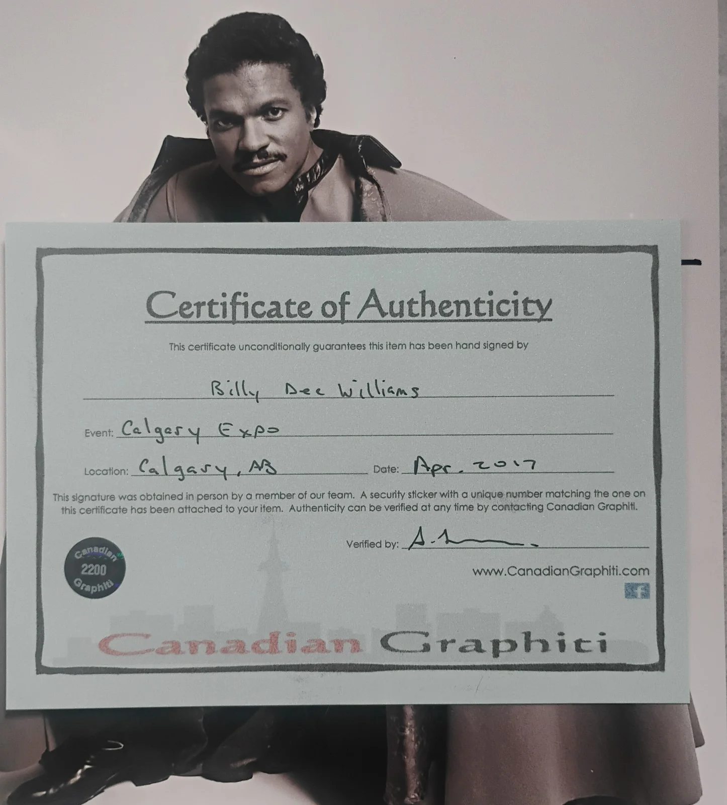Billy Dee Williams Hand Signed 8x10 Photo COA Star Wars NO US TARIFFS, image 4