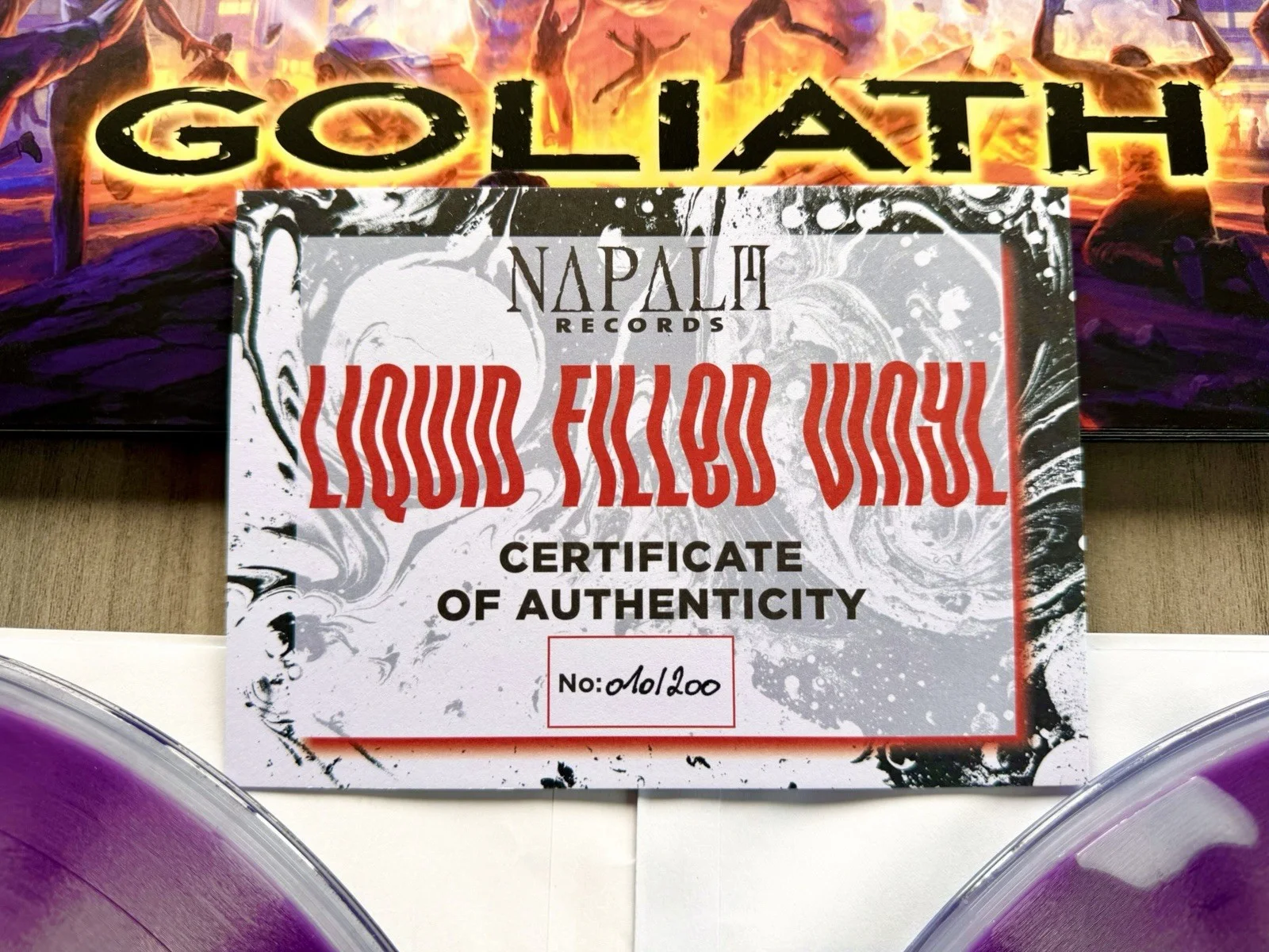 Exodus Goliath Purple Rain Liquid Filled Vinyl 2 LP xx/200 LIMITED 2026 Metal, изображение 3