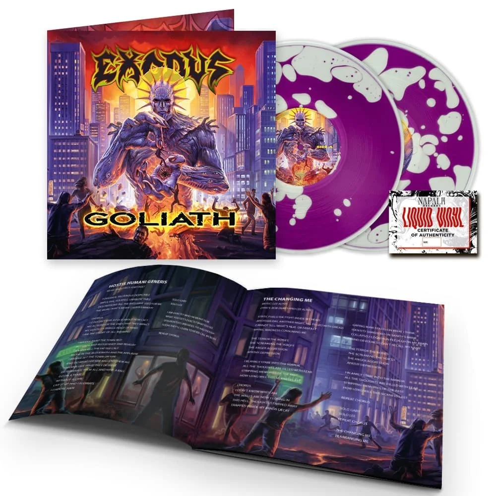 Exodus Goliath Purple Rain Liquid Filled Vinyl 2 LP xx/200 LIMITED 2026 Metal, изображение 5