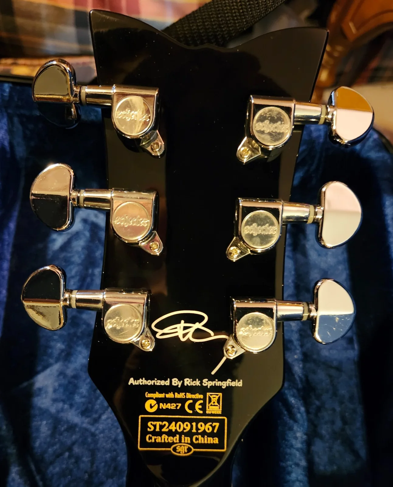 RICK SPRINGFIELD "JESSIE'S GIRL" Signed Schecter Guitar 2025, image 5