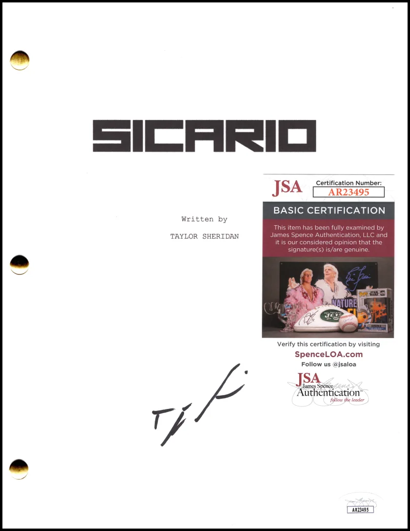 Denis Villeneuve — Denis Villeneuve Signed Autograph Sicario Full Movie Script Screenplay - JSA COA, image 2