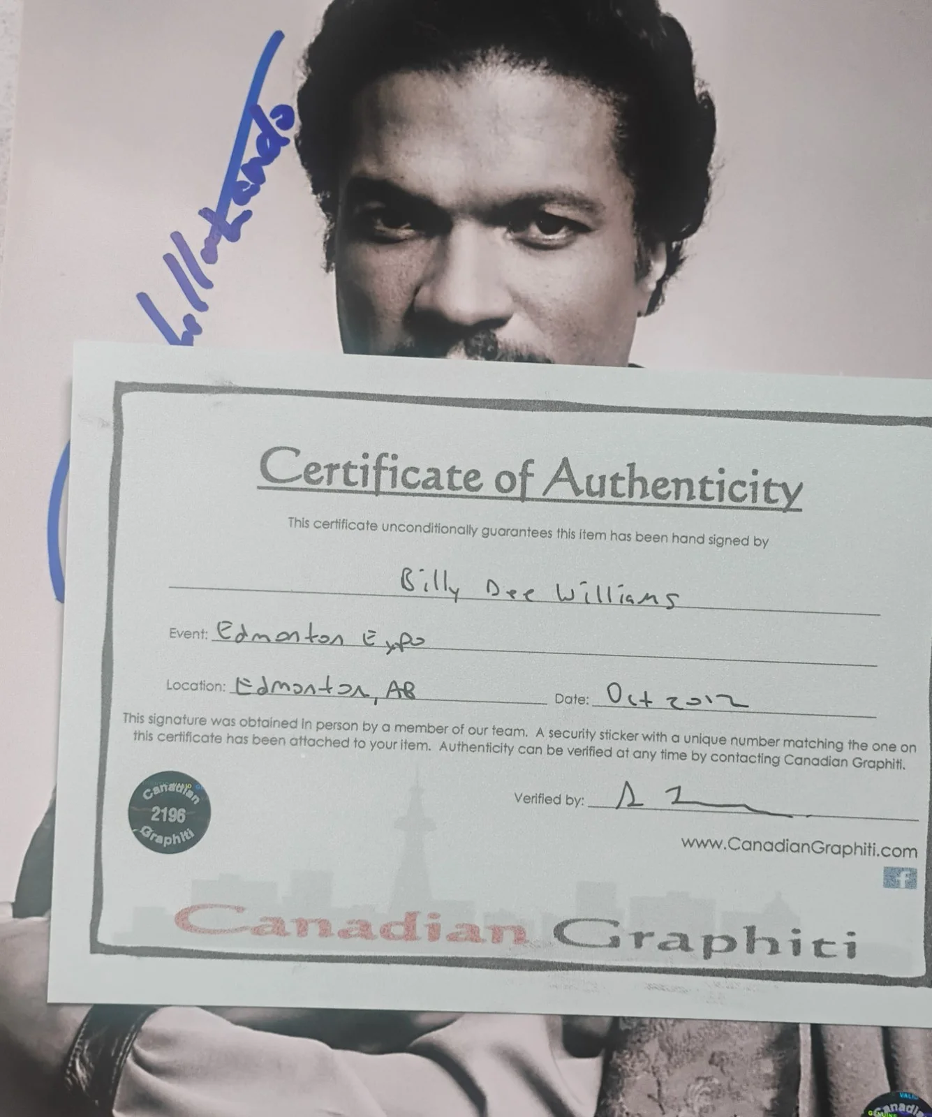 Billy Dee Williams Hand Signed 8x10 Photo COA Star Wars NO US TARIFFS, image 4