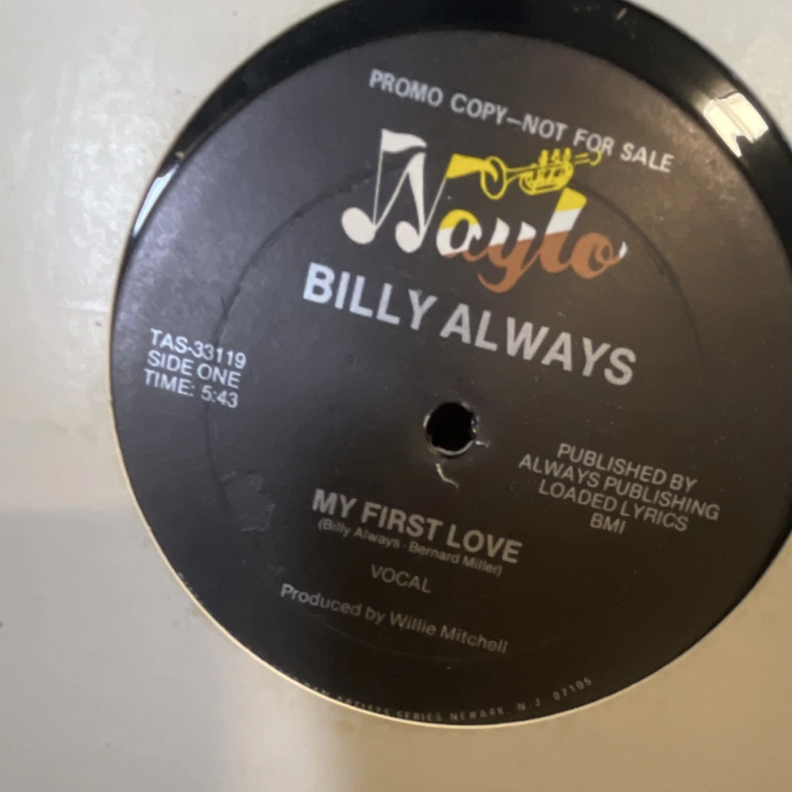 Billy Always My First Love Promo Vinyl Record Signed Autographed Sleeve Original, image 2