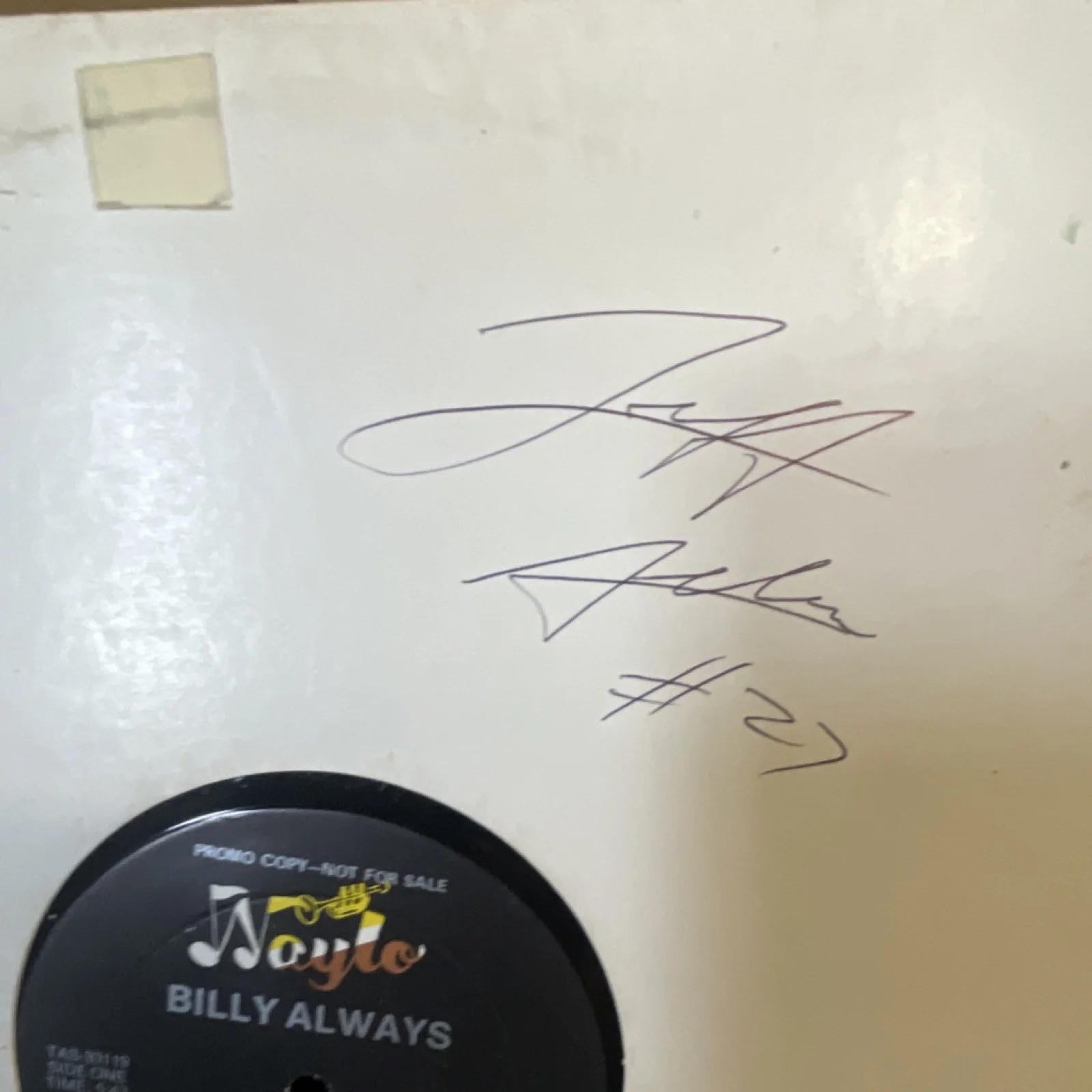 Billy Always My First Love Promo Vinyl Record Signed Autographed Sleeve Original, image 3